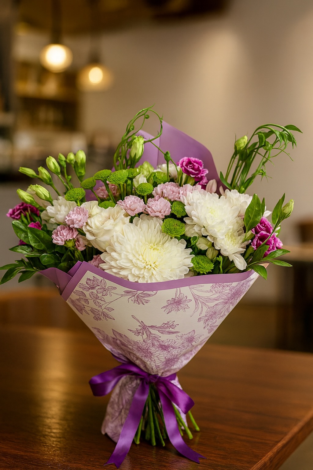 Hand-tied bouquet available for flower delivery in North Goa